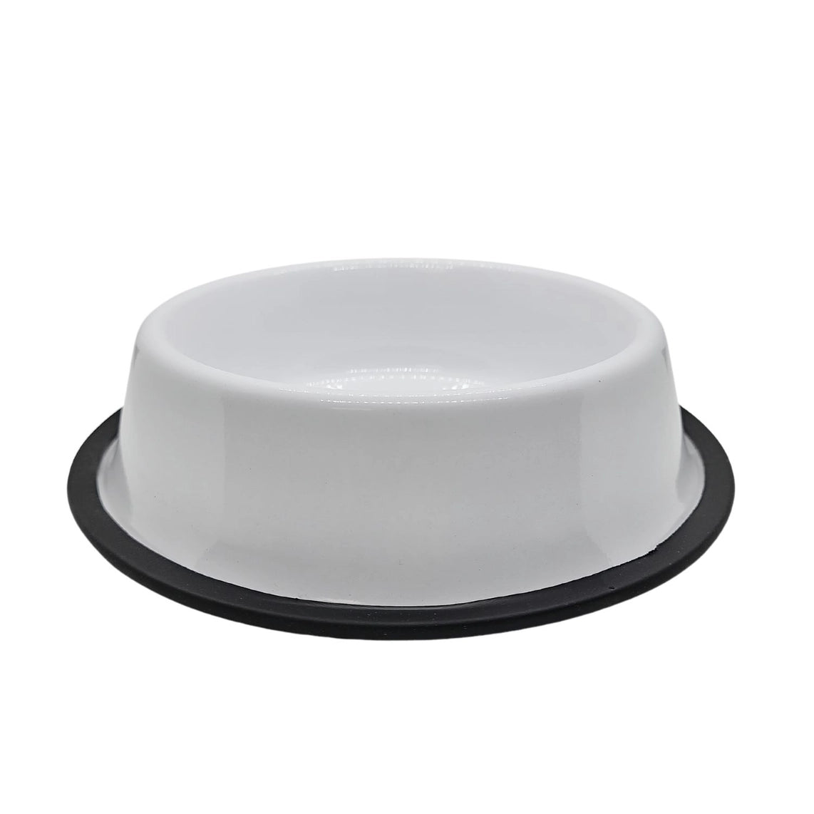 Stainless Steel Dog Bowl White