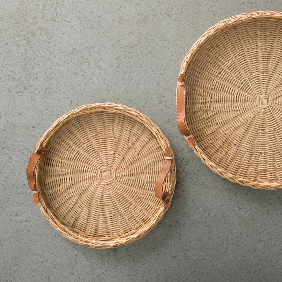 Rattan Round Tray