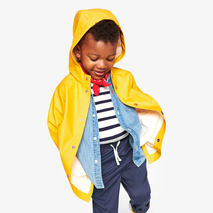 Yellow Kids Raincoat w. Monogram